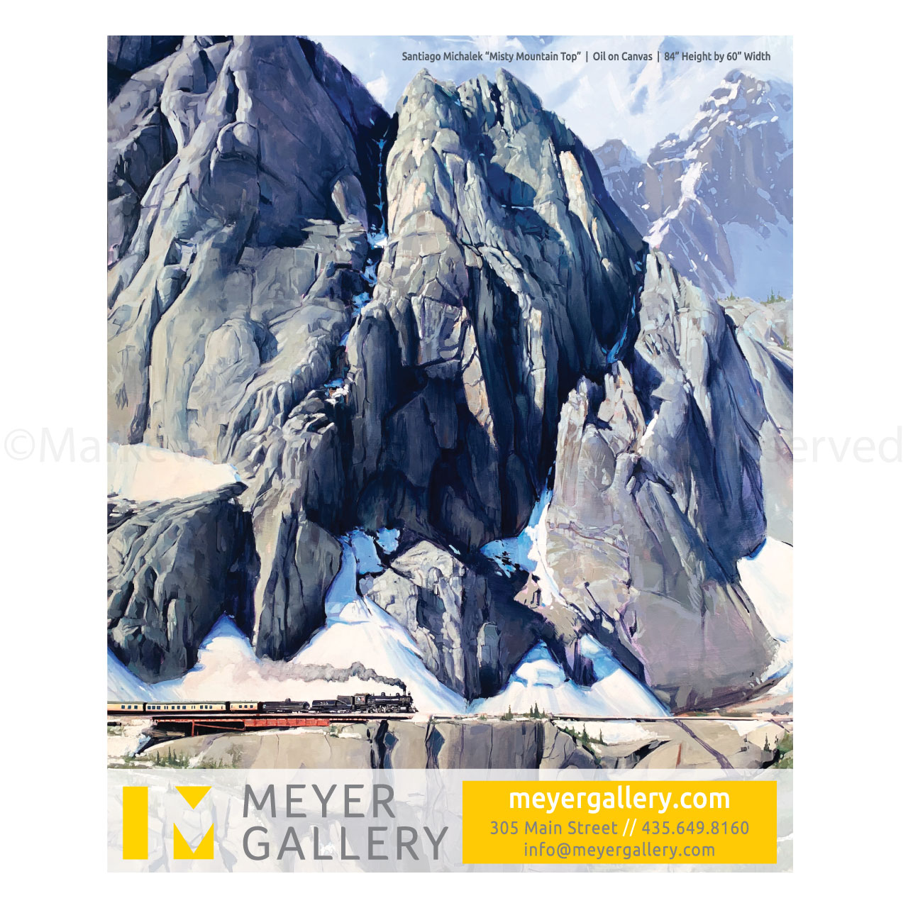 Marketing by Design | Portfolio: Meyer Gallery Misty Mountain Top Ad
