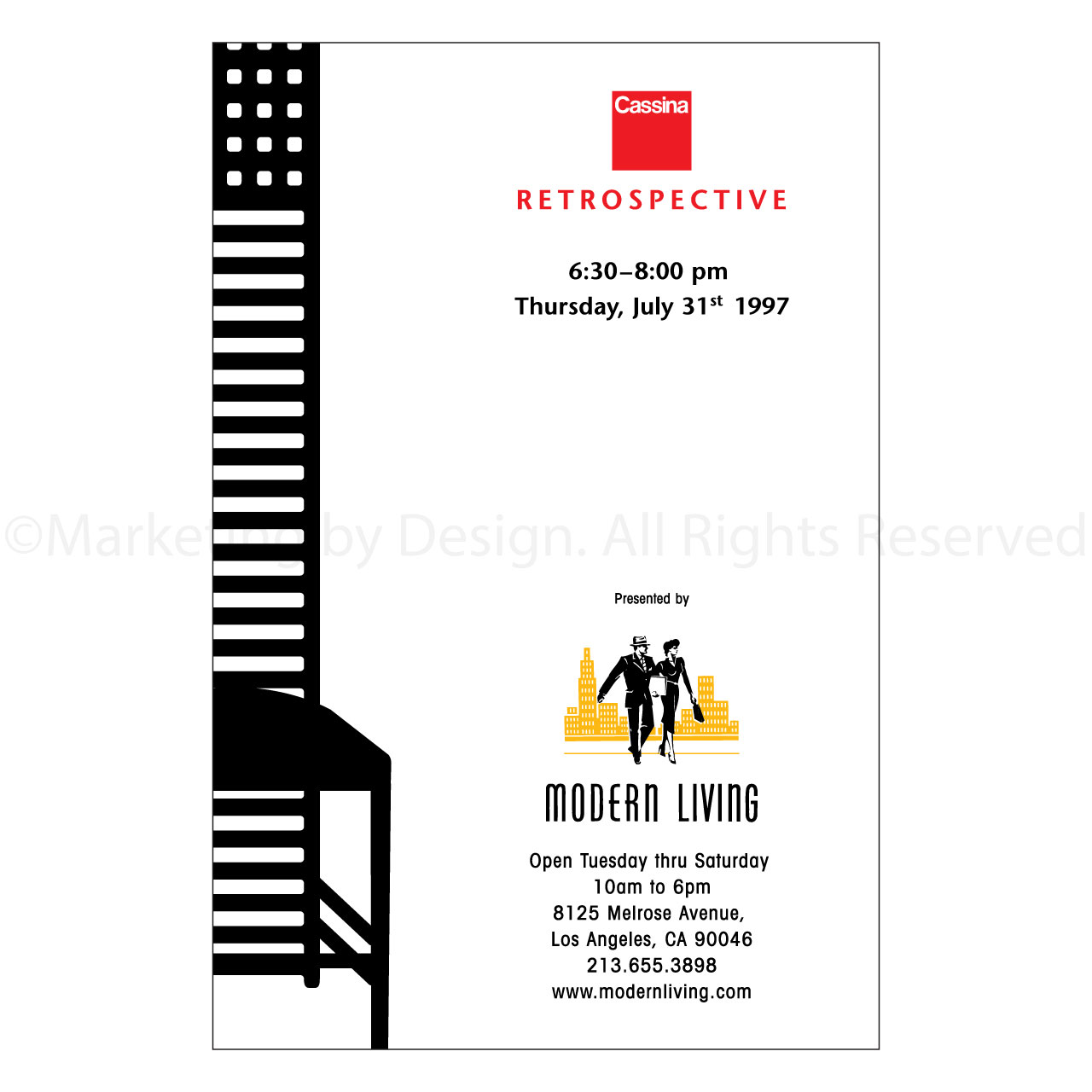 Marketing by Design | Portfolio: Modern Living Retrospective Ad