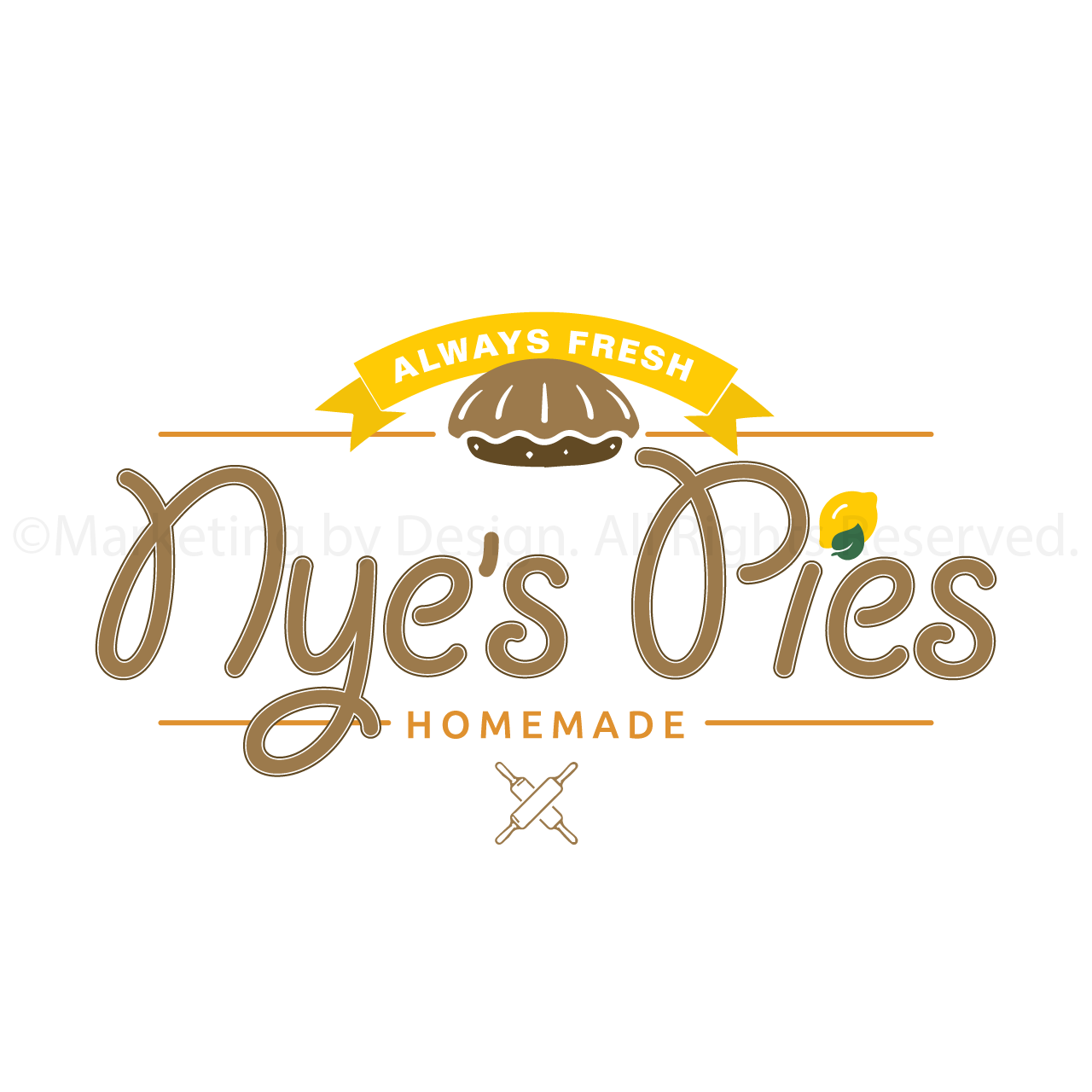 Marketing by Design | Portfolio: Nye's Pies Logo