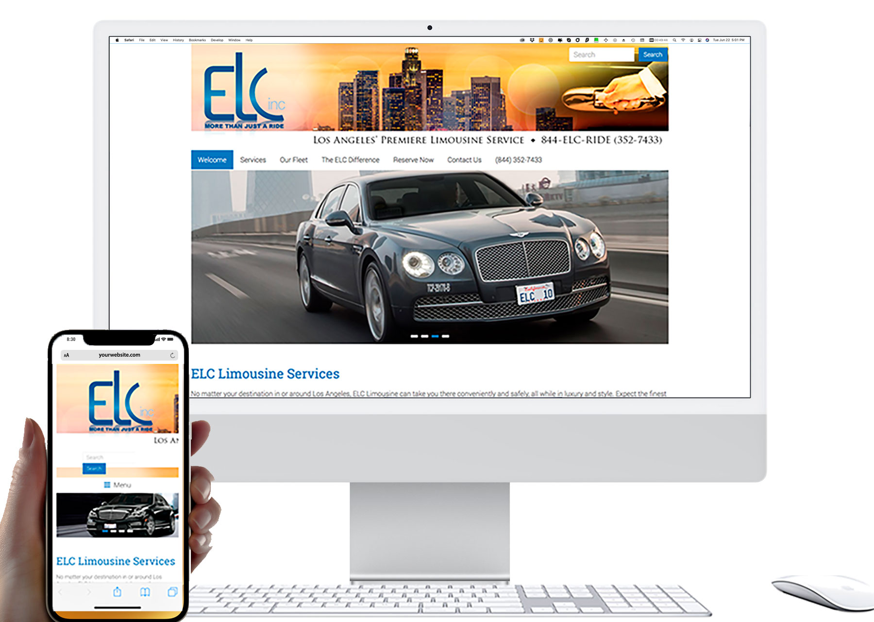 Marketing by Design | Portfolio: ELC Limousines Website